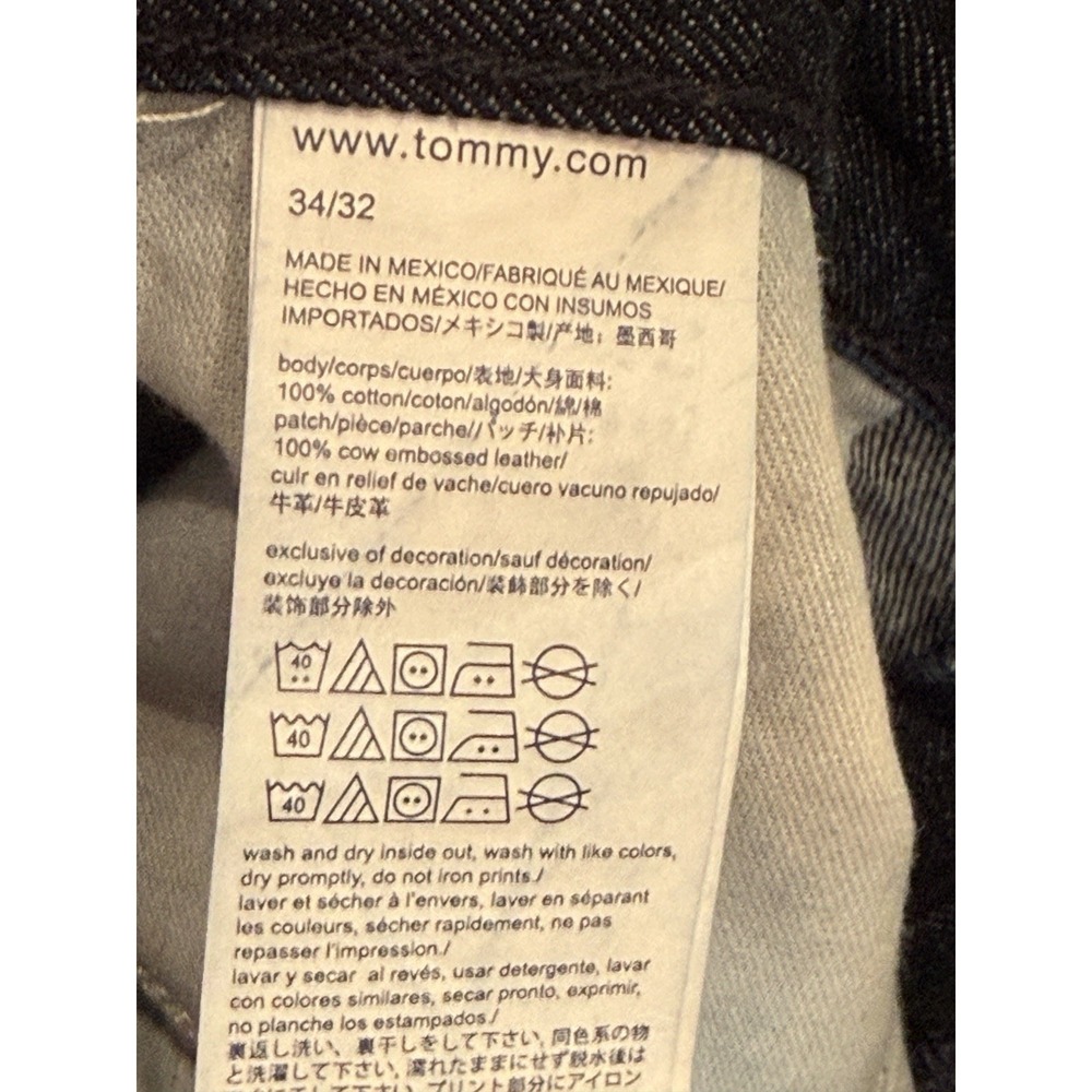 Tommy Hilfiger Jeans Men's 34x32 Dark Wash Denim Straight Fit **read - Picture 9 of 9